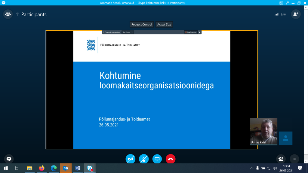 Ümarlaud loomakaitseorganisatsioonidega